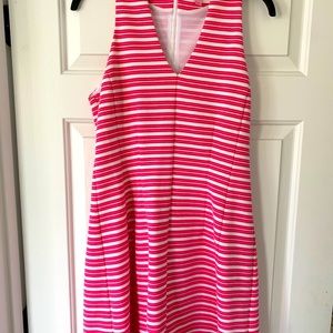 Lilly Pulitzer white pink striped dress - medium